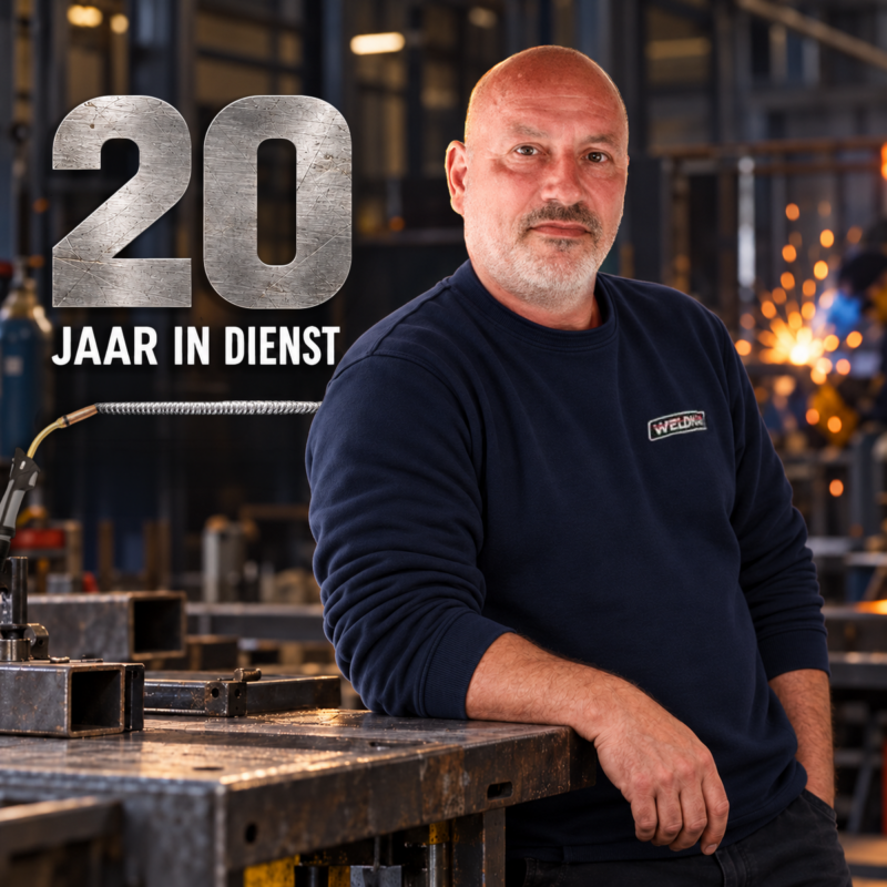 Dick 20 jaar in dienst